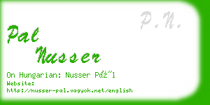 pal nusser business card